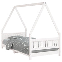 Giroletto per Bambini Bianco 90x190cm in Legno Massello di Pinocod mxl 127619