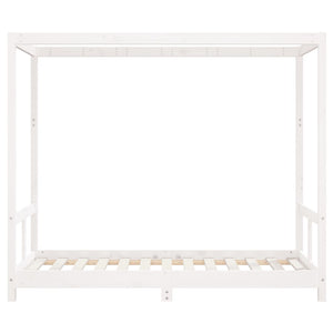 Giroletto per Bambini Bianco 80x160cm in Legno Massello di Pino 834514