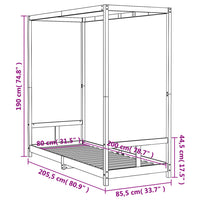 Giroletto per Bambini 80x200 cm in Legno Massello di Pino 834519