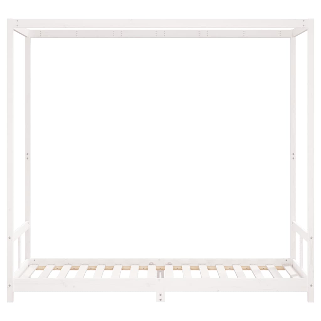 Giroletto per Bambini Bianco 80x200cm in Legno Massello di Pino 834520