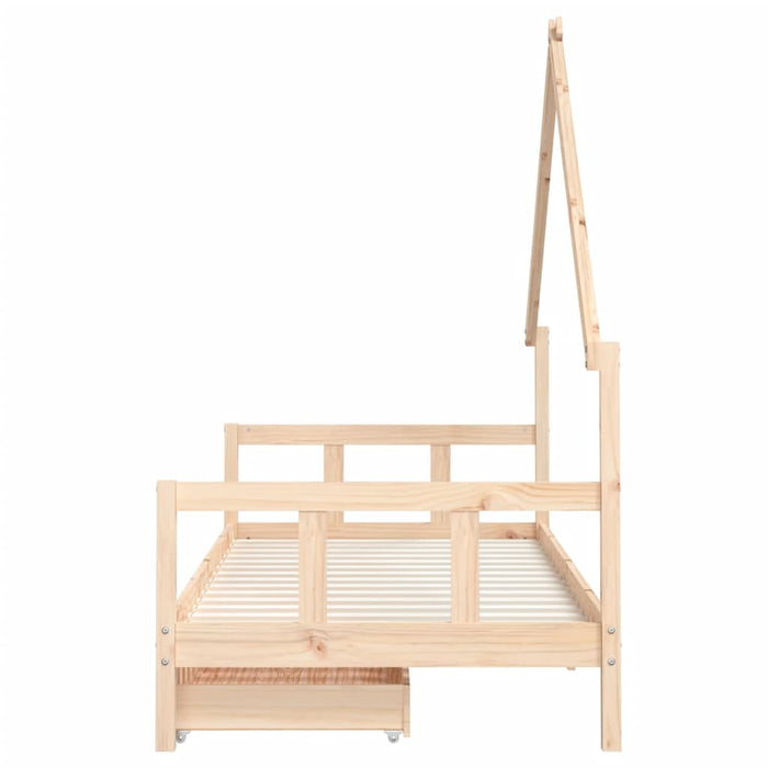 Giroletto Bambini con Cassetti 90x200 cm Legno Massello di Pino 834552