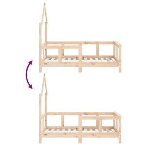 Giroletto per Bambini 70x140 cm in Legno Massello di Pino 834555