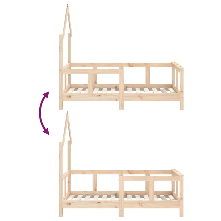 Giroletto per Bambini 70x140 cm in Legno Massello di Pino 834555