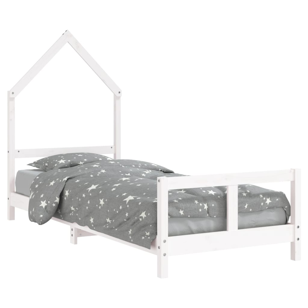 Giroletto per Bambini Bianco 80x200cm in Legno Massello di Pinocod mxl 94928