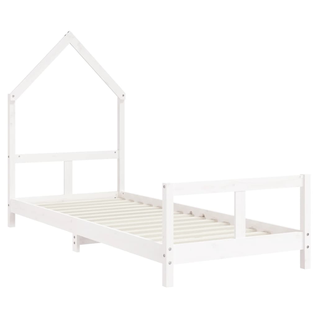 Giroletto per Bambini Bianco 80x200cm in Legno Massello di Pinocod mxl 94928