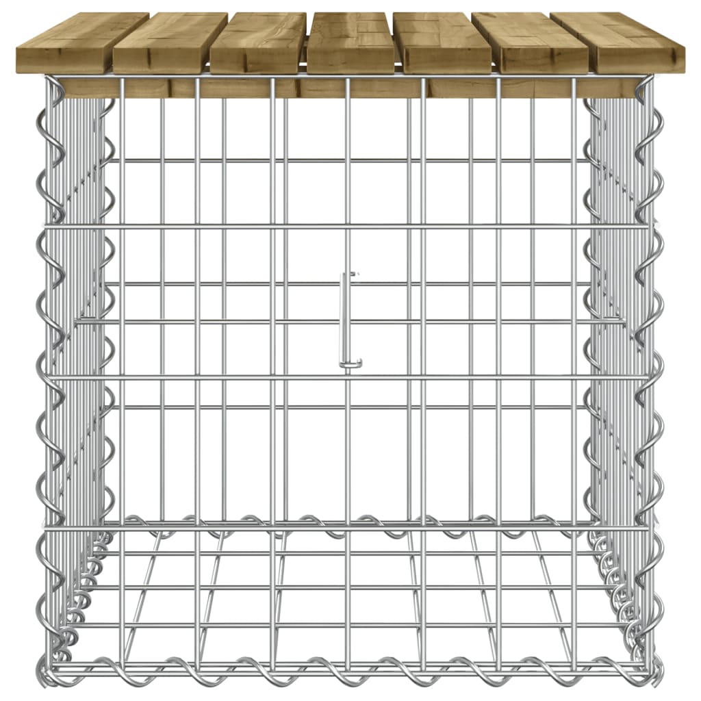 Panca da Giardino Design Gabbione 43x44x42 cm Pino Impregnato 834337