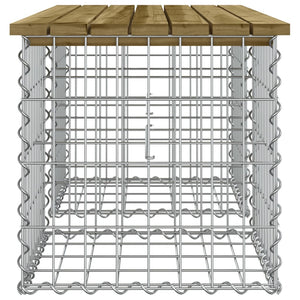 Panca da Giardino Design Gabbione 103x44x42 cm Pino Impregnato 834340