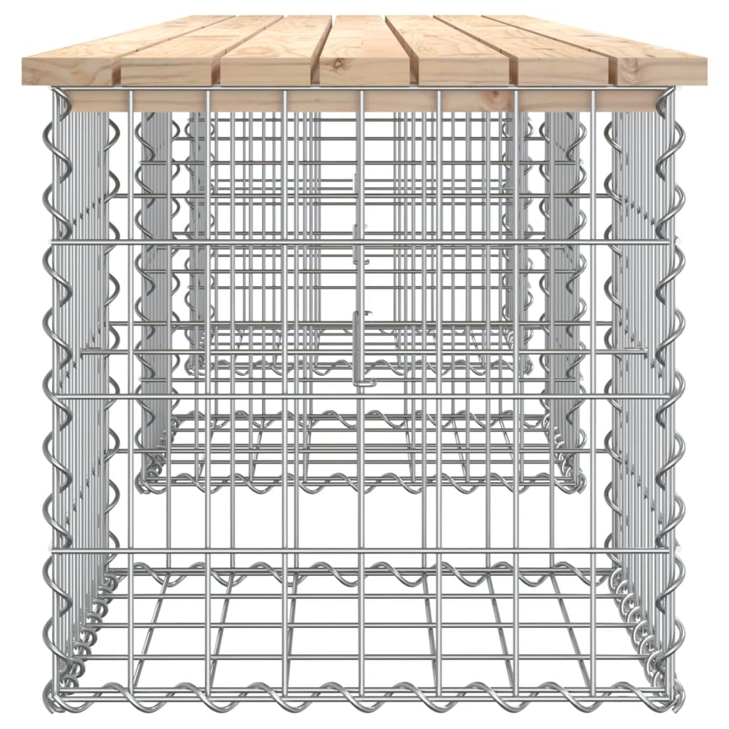 Panca Giardino Design Gabbione 203x44x42 cm Legno Massello Pino 834341