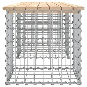 Panca Giardino Design Gabbione 203x44x42 cm Legno Massello Pino 834341