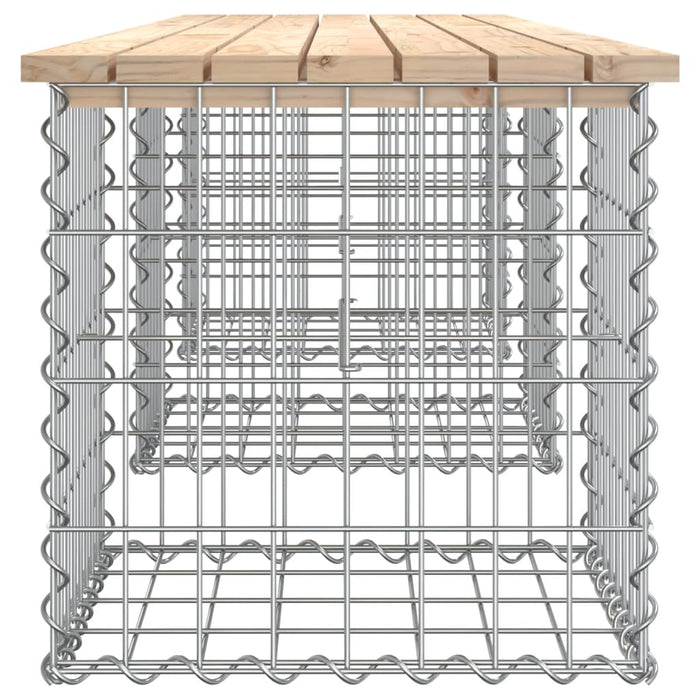 Panca Giardino Design Gabbione 203x44x42 cm Legno Massello Pino 834341