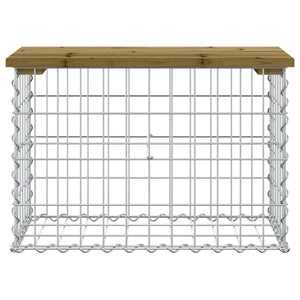 Panca da Giardino Design Gabbione 63x31,5x42 cm Pino Impregnato 834346