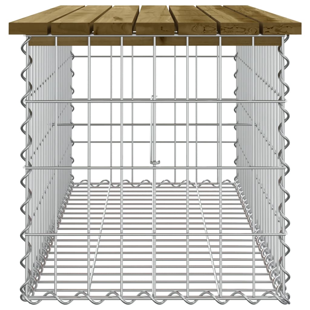 Panca da Giardino Design Gabbione 103x44x42 cm Pino Impregnato 834361