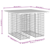 Panca da Giardino Design Gabbione 100x102x72cm Massello Douglas 834369