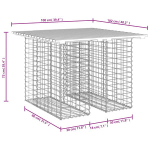 Panca da Giardino Design Gabbione 100x102x72cm Massello Douglas 834369