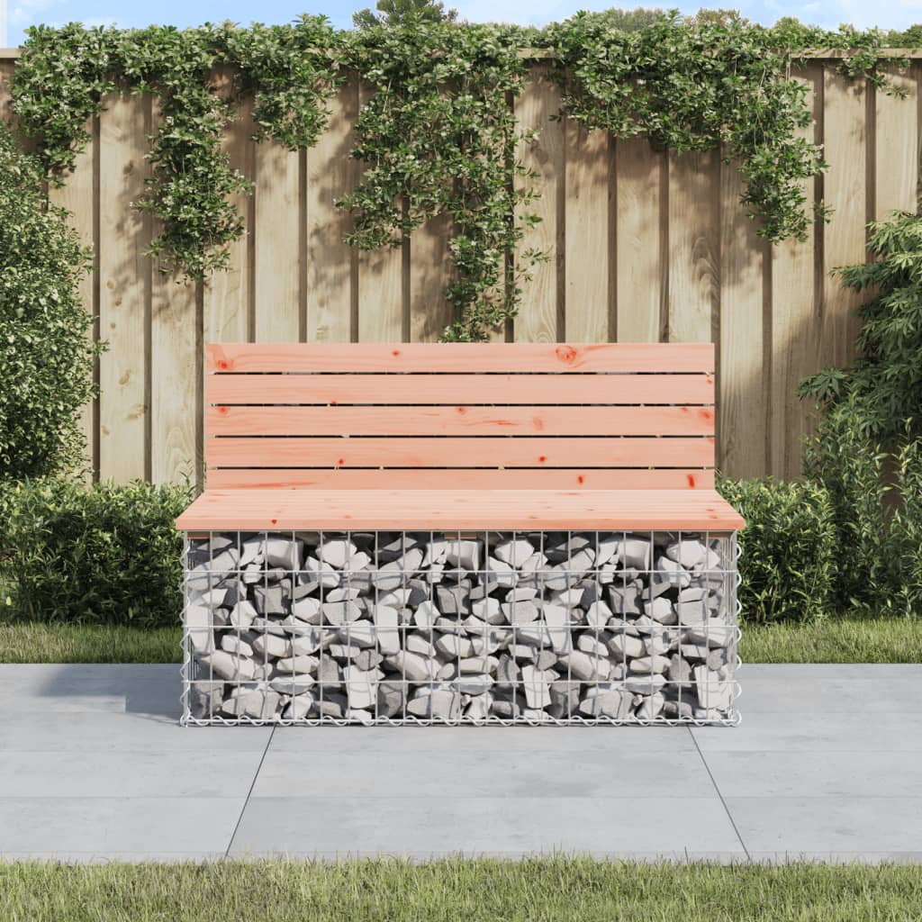 Panca da Giardino Design Gabbione 103x70x65 cm Massello Douglas 834375