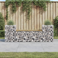 Panca da Giardino Design Gabbione 183x41x60,5cm Pino Impregnatocod mxl 127415