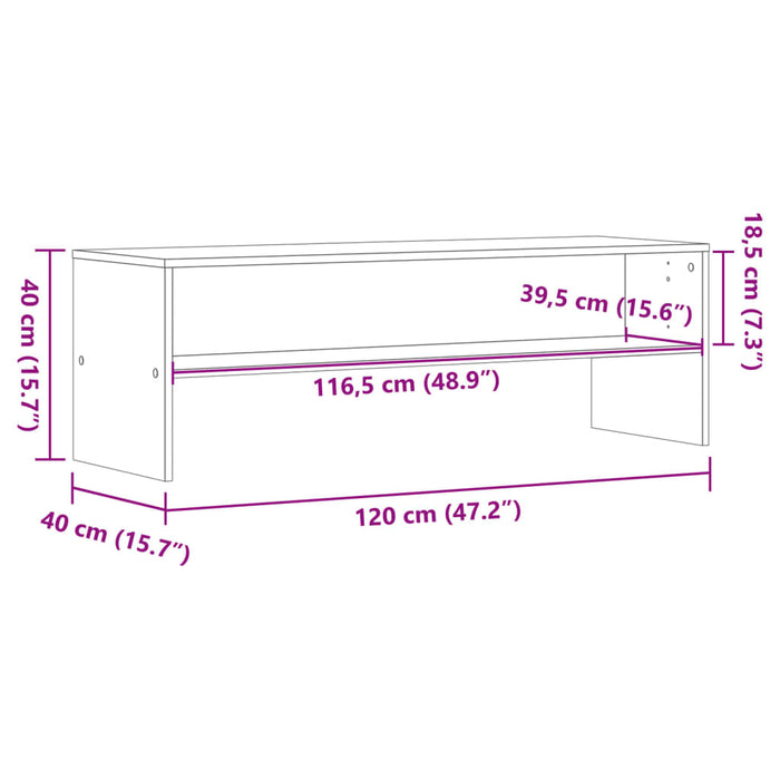 Mobile Porta TV Grigio Sonoma 120x40x40 cm in Legno Multistrato 835565