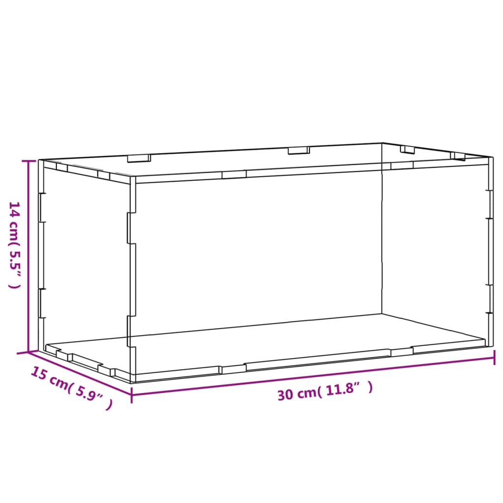 Scatola Espositiva Trasparente 30x15x14 cm in Acrilico 154911