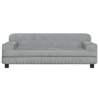 Divano per Bambini Grigio Chiaro 90x53x30 cm in Velluto 3196280