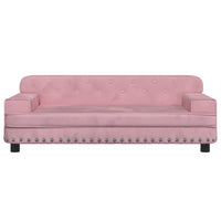 Divano per Bambini Rosa 90x53x30 cm in Velluto 3196282