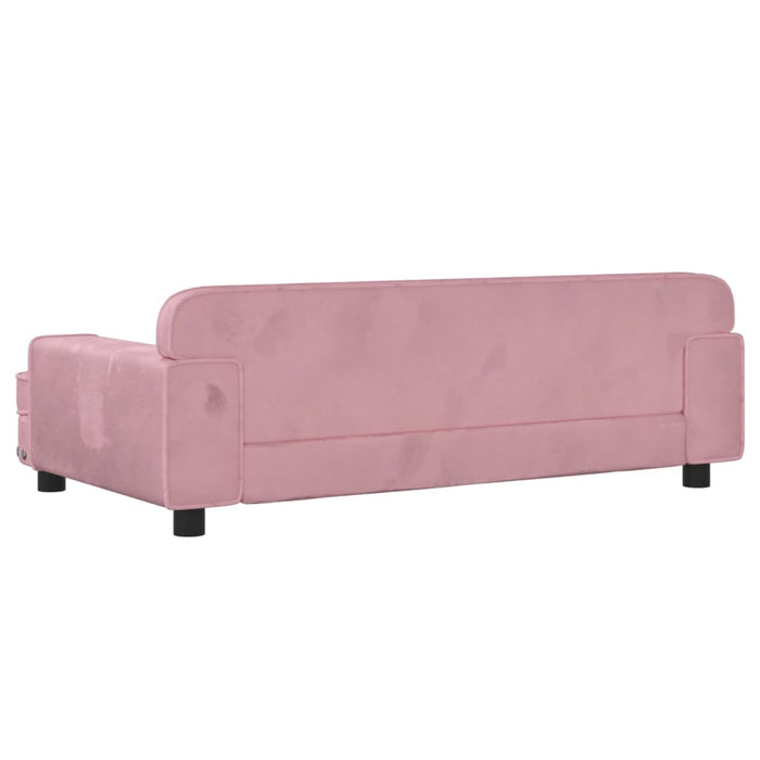 Divano per Bambini Rosa 90x53x30 cm in Velluto 3196282