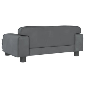 Divano per Bambini Grigio Scuro 70x45x30 cm in Velluto 3196295