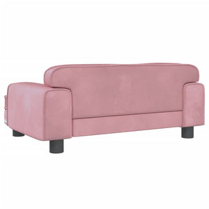 Divano per Bambini Rosa 70x45x30 cm in Velluto 3196296