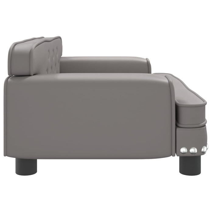 Divano per Bambini Grigio 70x45x30 cm in Similpelle 3196303