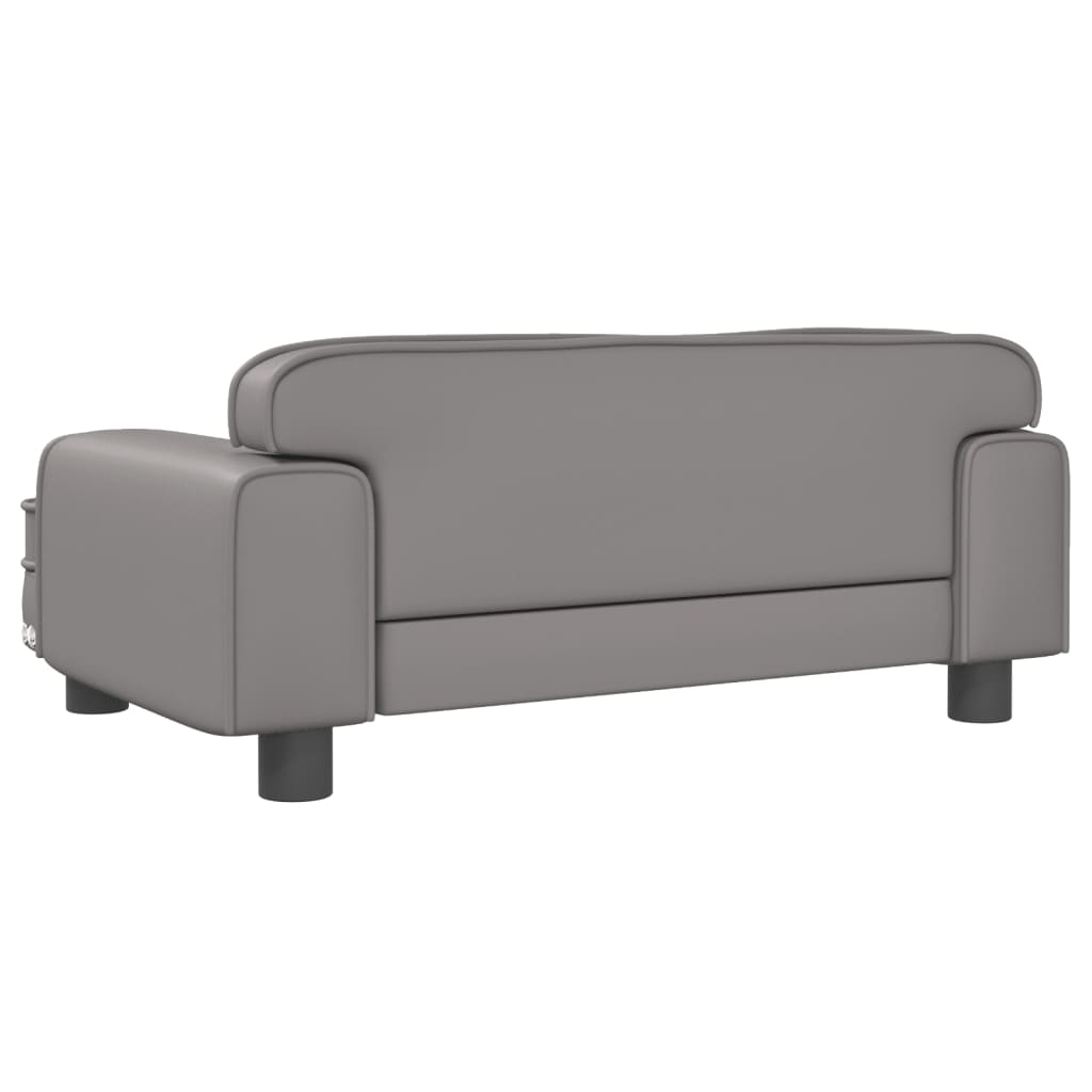 Divano per Bambini Grigio 70x45x30 cm in Similpelle 3196303