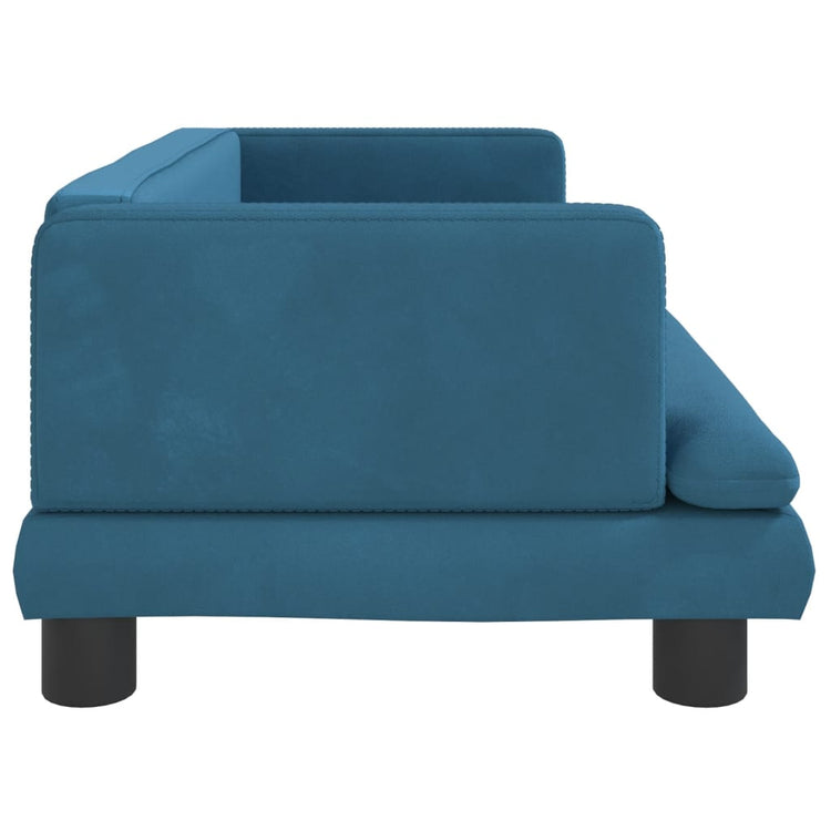 Divano per Bambini Blu 80x45x30 cm in Velluto 3196305