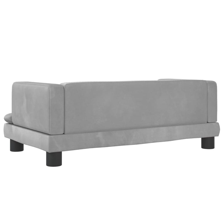 Divano per Bambini Grigio Chiaro 80x45x30 cm in Velluto 3196306