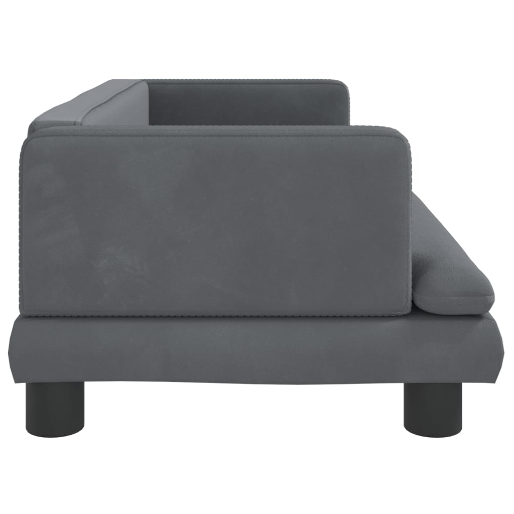 Divano per Bambini Grigio Scuro 80x45x30 cm in Velluto 3196307