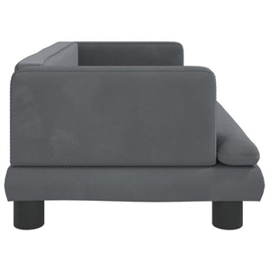 Divano per Bambini Grigio Scuro 80x45x30 cm in Velluto 3196307