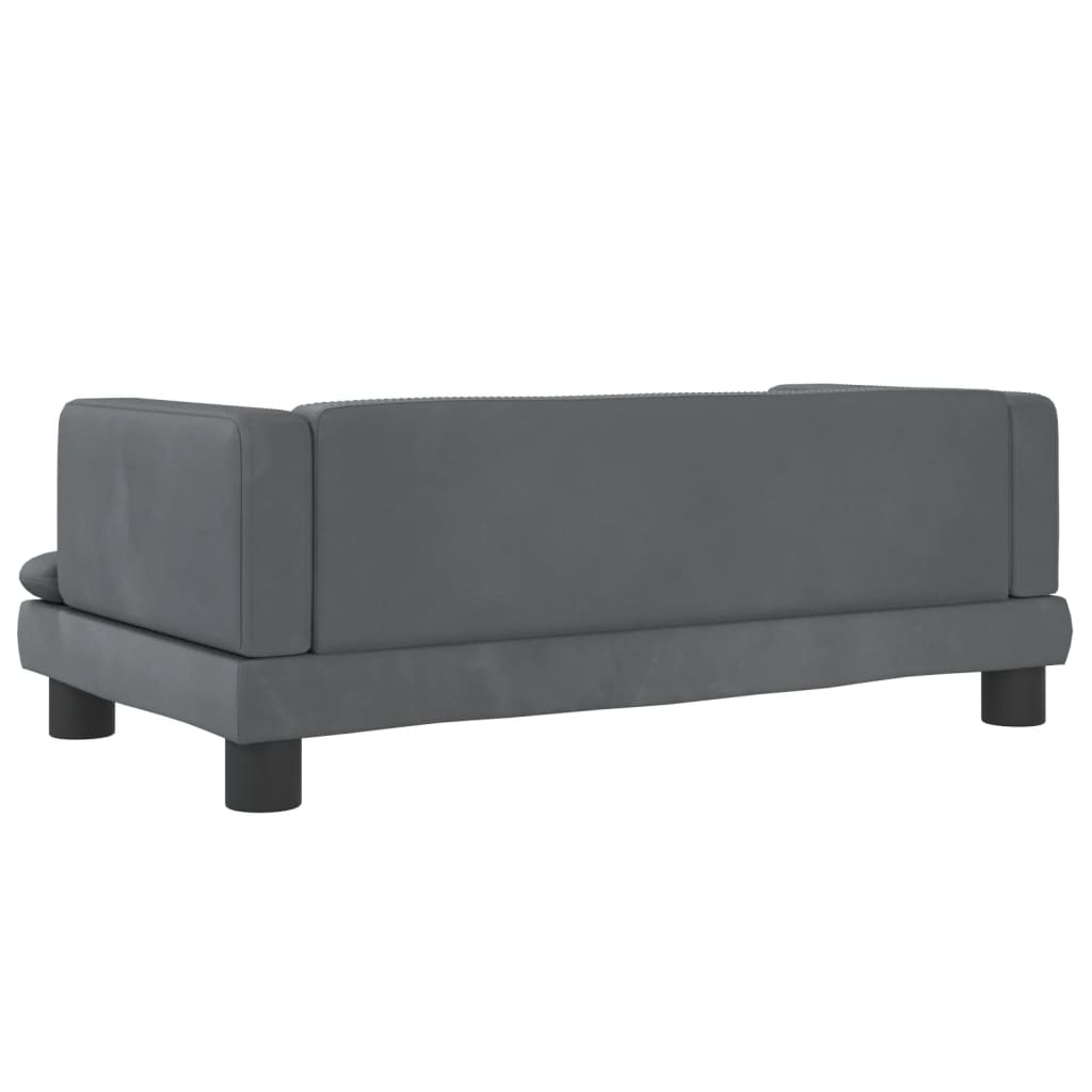 Divano per Bambini Grigio Scuro 80x45x30 cm in Velluto 3196307