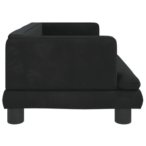 Divano per Bambini Nero 80x45x30 cm in Velluto 3196309