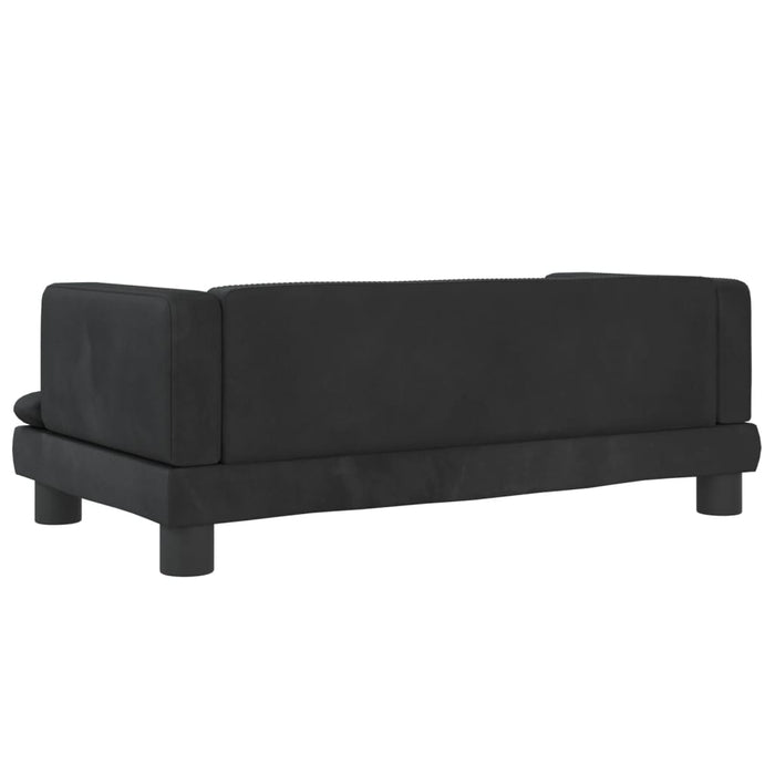 Divano per Bambini Nero 80x45x30 cm in Velluto 3196309