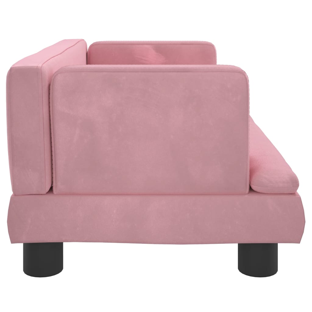 Divano per Bambini Rosa 60x40x30 cm in Velluto 3196320