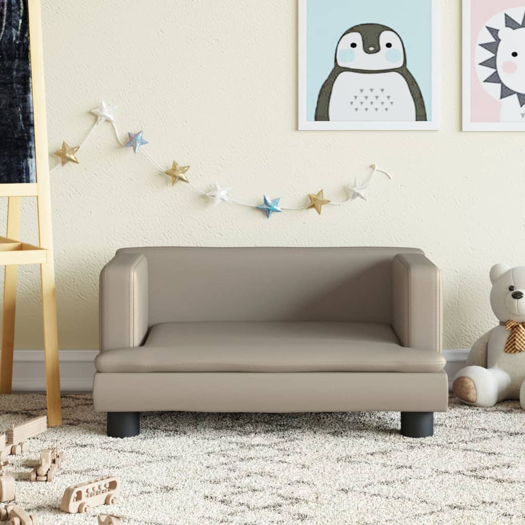 Divano per Bambini Cappuccino 60x40x30 cm in Similpelle 3196328