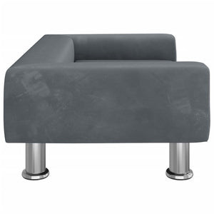 Divano per Bambini Grigio Scuro 70x45x26,5 cm in Velluto 3196331