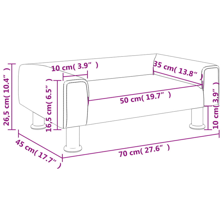 Divano per Bambini Marrone 70x45x26,5 cm in Velluto 3196334