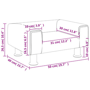 Divano per Bambini Marrone 50x40x26,5 cm in Velluto 3196341