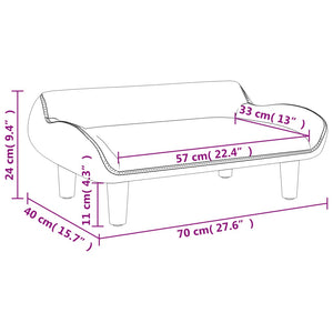 Divano per Bambini Grigio Scuro 70x40x24 cm in Tessuto 3196345