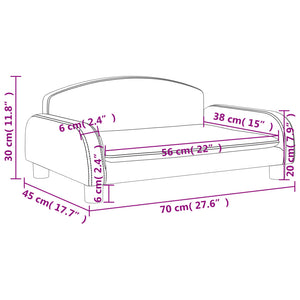 Divano per Bambini Marrone 70x45x30 cm in Tessuto 3196360