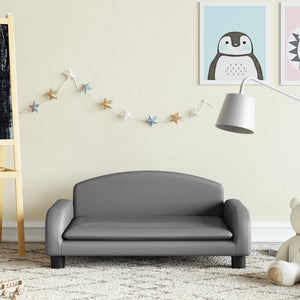 Divano per Bambini Grigio 70x45x30 cm in Similpelle 3196366