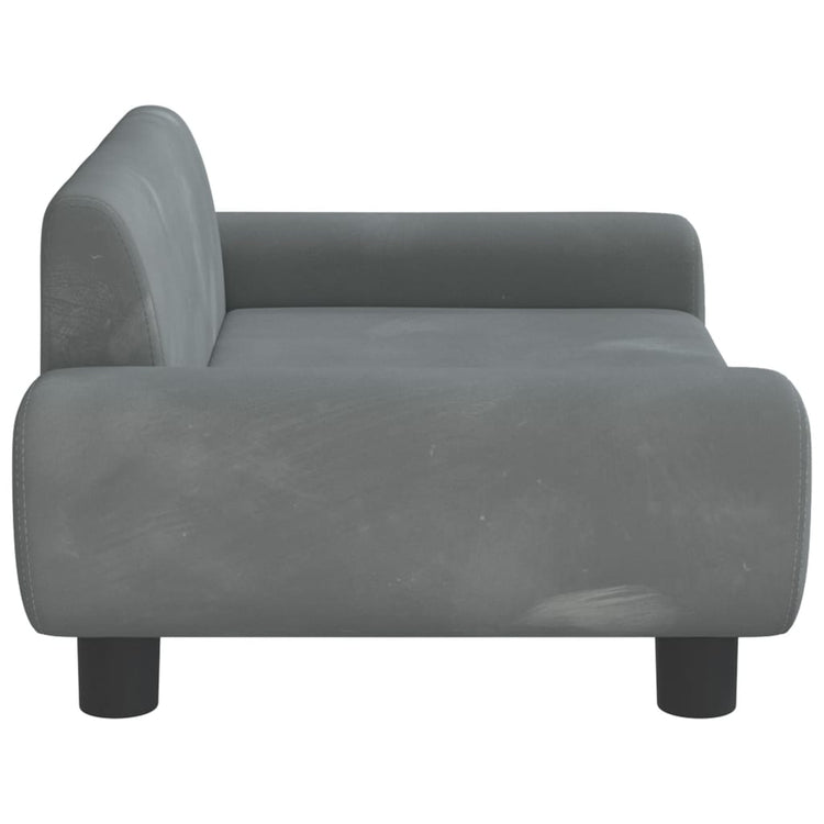 Divano per Bambini Grigio Scuro 70x45x33 cm in Velluto 3196388