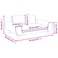 Divano per Bambini Marrone 70x45x33 cm in Velluto 3196391