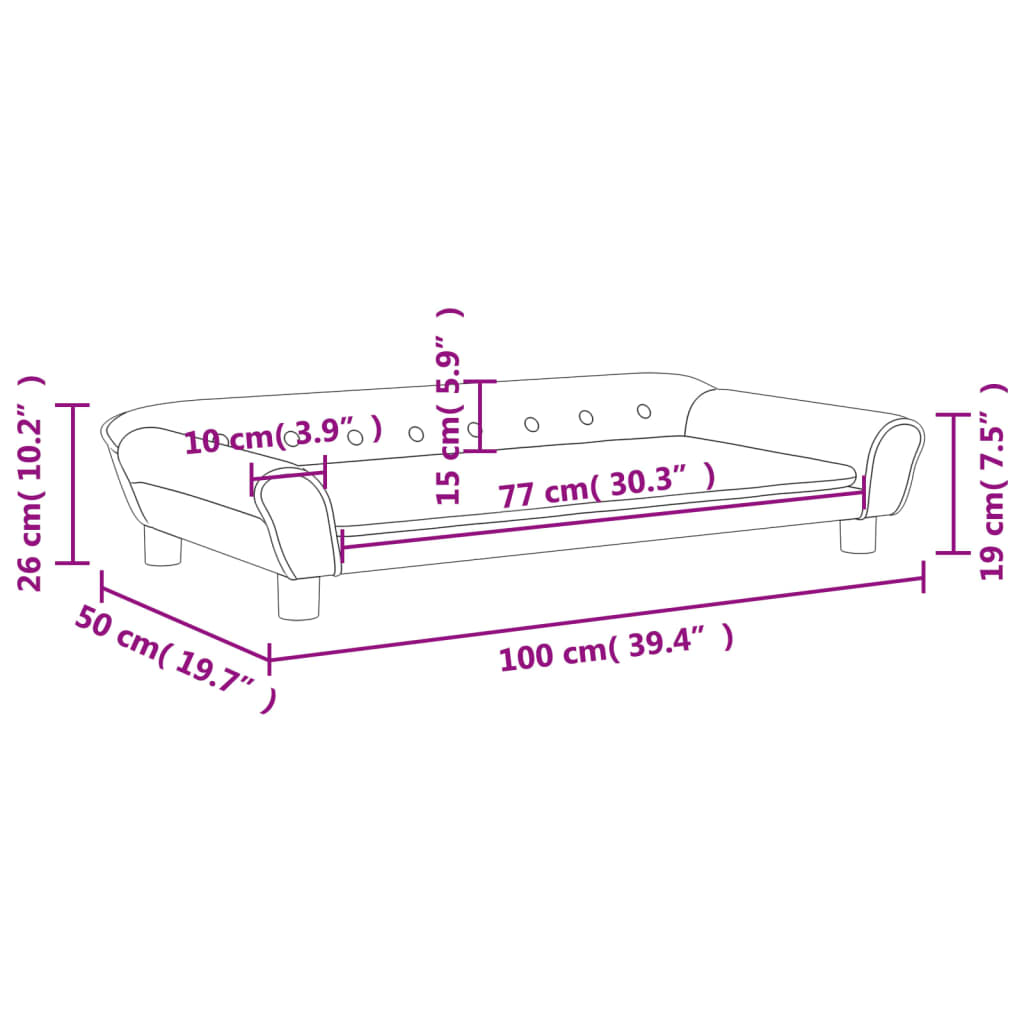 Divano per Bambini Blu 100x50x26 cm in Velluto 3196393