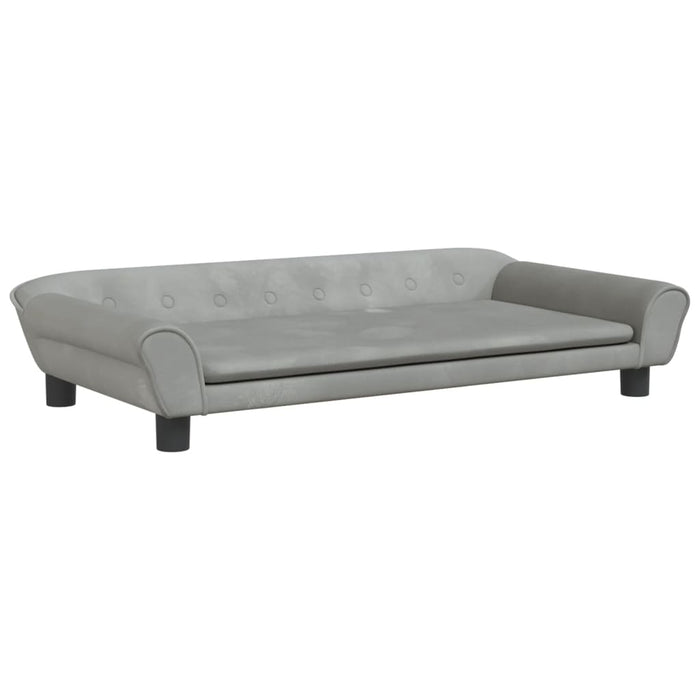 Divano per Bambini Grigio Chiaro 100x50x26 cm in Velluto 3196394