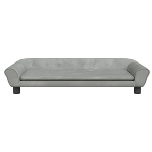 Divano per Bambini Grigio Chiaro 100x50x26 cm in Velluto 3196394