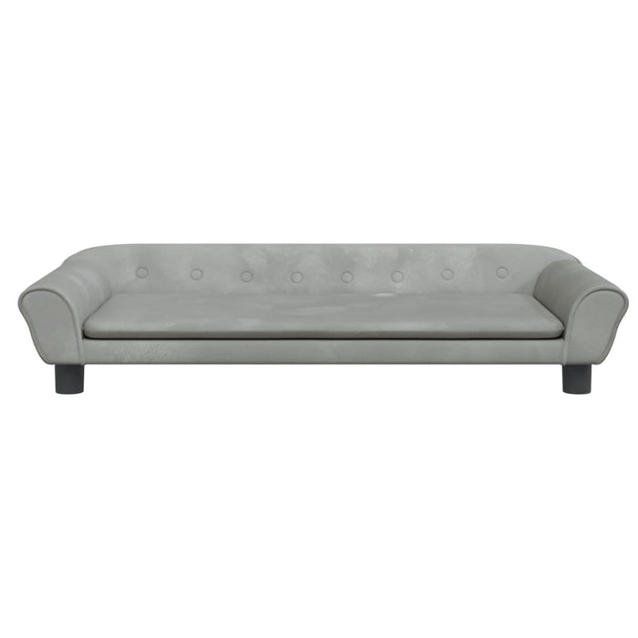 Divano per Bambini Grigio Chiaro 100x50x26 cm in Velluto 3196394